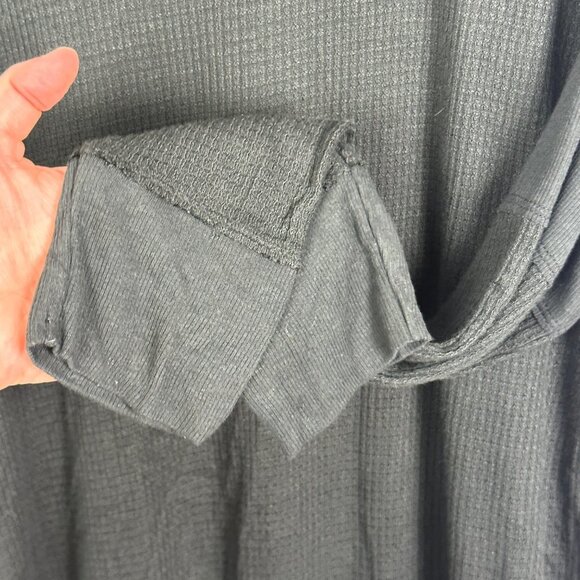 NWT Torrid Black Waffle Crew Neck Long Sleeve Raglan Top Size 1X Thermal Knit - Picture 9 of 14